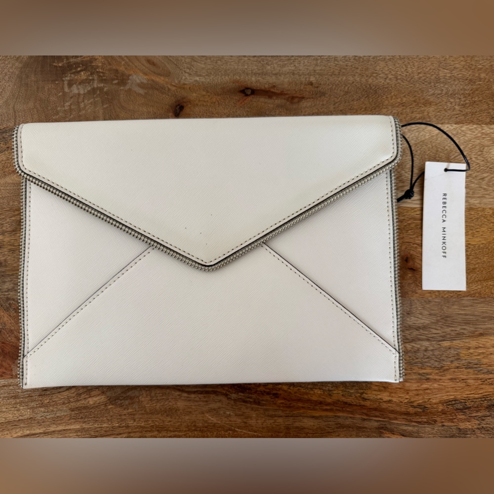 Rebecca Minkoff White/Cream Envelope Clutch